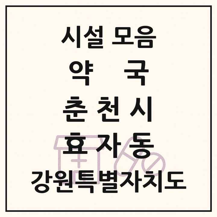 강원특별자치도 춘천시 효자동 약국 목록